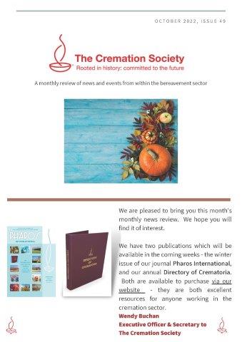 Image of Cremation Society monthly news review